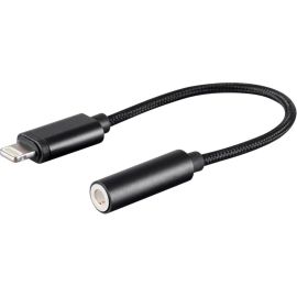 MONOPRICE MFI CERTIFIED LIGHTNING TO 3.5MM AUDIO ADAPTER_ NYLON BRAID_ BLACK