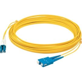 ADDON 5M LC (MALE) TO SC (MALE) YELLOW OM4 DUPLEX FIBER OFNR (RISER-RATED) PATCH