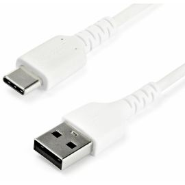 StarTech.com 1m USB A to USB C Charging Cable - Durable Fast Charge & Sync USB 2.0 to USB Type C Data Cord - Aramid Fiber M/M 3A White