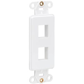 Tripp Lite by Eaton Center Plate Insert Decora Vertical 2-Port for A/V VoIP Ethernet