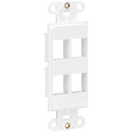 Tripp Lite by Eaton Center Plate Insert Decora Vertical 4-Port for A/V VoIP Ethernet