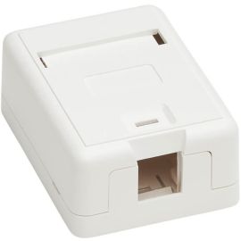 Tripp Lite by Eaton Surface-Mount Box for Keystone Jack 1-Port Wall Celling White