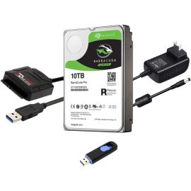 Fantom Drives 10TB 7200RPM Hard Drive Upgrade Kit with Seagate Barracuda Pro ST10000DM0004 (3.5