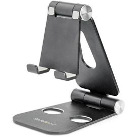 StarTech.com Phone and Tablet Stand - Foldable Universal Mobile Device Holder - Smartphones/Tablets - Adjustable Cell Phone Stand for Desk