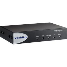 Vaddio AV Bridge 2x1 Video and Audio Mixer for Video Conferencing - Black