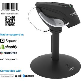 Socket Mobile DuraScan D740, Universal Barcode Scanner, Black & Charging Stand