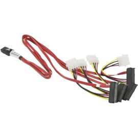 Supermicro MiniSAS to 4 SAS/SATA 60cm with 4 Pin Power 15cm Cable