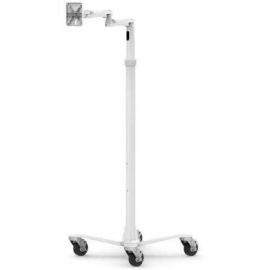 MEDICAL ROLLING CART EXTENDED - VESA COMPATIBLE WHITE