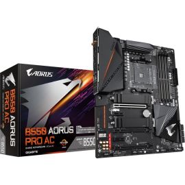 Aorus Ultra Durable B550 AORUS PRO AC Desktop Motherboard - AMD B550 Chipset - Socket AM4 - ATX