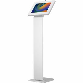 CTA Digital Premium Large Locking Floor Stand Kiosk (White)