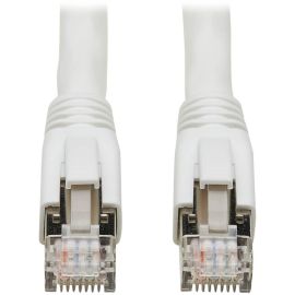 Eaton Tripp Lite Series Cat8 25G/40G-Certified Snagless Shielded S/FTP Ethernet Cable (RJ45 M/M), PoE, White, 30 ft. (9.14 m)