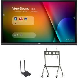 ViewSonic ViewBoard IFP8650-E4 - 4K Interactive Display with WiFi Adapter and Slim Trolley Cart - 350 cd/m2 - 86