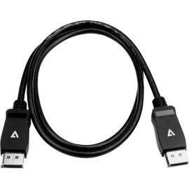 V7 Black Video Cable Pro DisplayPort Male to DisplayPort Male 1m 3.3ft