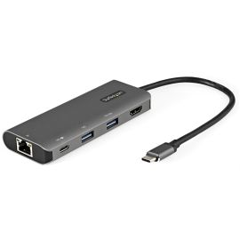 StarTech.com USB C Multiport Adapter - 10Gbps USB 3.1 Gen 2 Type-C Mini Dock - 4K 30Hz HDMI - 100W PD Passthrough - 3xUSB/GbE - 10