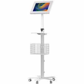 CTA Digital Medical Mobile Floor Stand with Large Universal Security Enclosure