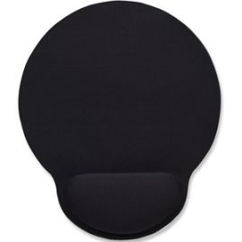 WRIST-REST BLACK MOUSE PAD