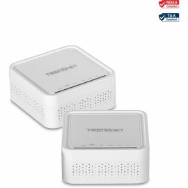 TRENDnet AC1200 WiFi EasyMesh Kit, Includes 2 x AC1200 WiFi Mesh Nodes, App-Based Setup Utility, Seamless WiFi Roaming, Beamforming, Supports 2.4GHz and 5GHz Devices, TEW-832MDR2K, White