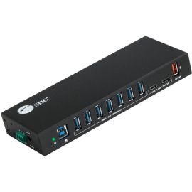 SIIG 10 Port Industrial USB 3.1 Gen 1 Hub with Dual USB-C & 65W Charging