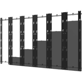 Peerless-AV SEAMLESS Kitted DS-LEDUPS-6X6 Mounting Frame for LED Display, Video Wall - Black, Silver