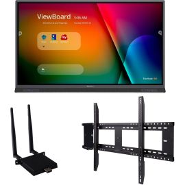 ViewSonic ViewBoard IFP7552-E1 - 4K Interactive Display with WiFi Adapter and Fixed Wall Mount - 400 cd/m2 - 75