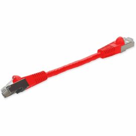 6IN RJ-45 M/M CAT6 RED CU PVC PATCH CBL