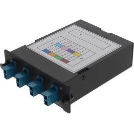 AddOn 4-Bay Cassette 12-Fiber MPO In, 4 LC Duplex Out, Multi-mode Duplex OS2