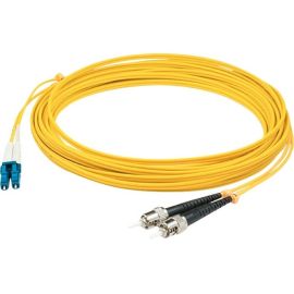 ADDON 20M LC (MALE) TO ST (MALE) STRAIGHT YELLOW OS2 DUPLEX PLENUM FIBER PATCH C