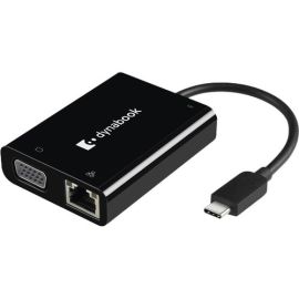 DYNABOOK USB-C - VGA/LAN ADAPTER /1X VGA, 1X GIGABIT LAN, 1X USB TYPE-C PORT FOR