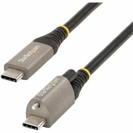 StarTech.com 3ft 1m Top Single Screw Locking USB C Cable 10Gbps, USB 3.1 Type-C Cable, 5A/100W PD, DP Alt Mode, USB-C to C Cord