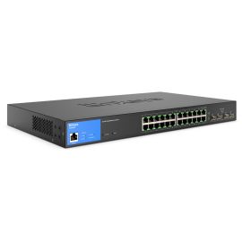 Linksys 24-Port Managed Gigabit PoE+ Switch with 4 1G SFP Uplinks