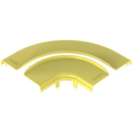 Panduit FiberRunner Split Cover, Horizontal Right-Angle, 6x4, Yellow