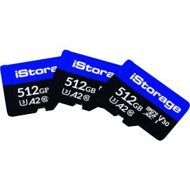 3 PACK iStorage microSD Card 512GB | Encrypt data stored on iStorage microSD Cards using datAshur SD USB flash drive | Compatible with datAshur SD drives only