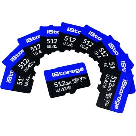 10 PACK iStorage microSD Card 512GB | Encrypt data stored on iStorage microSD Cards using datAshur SD USB flash drive | Compatible with datAshur SD drives only