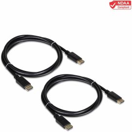 TRENDnet 6 Foot DisplayPort 1.2 Cable, 2-Pack, Includes 2 x DisplayPort 1.2 Cables, Supports up to 2560 x 1440 @ 144Hz, Black, TK-DP06/2