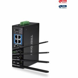 TRENDnet Industrial AC1200 Wireless Dual Band Gigabit Router, Black, TI-W100