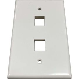 Tripp Lite by Eaton Safe-IT 2-Port Single-Gang Keystone Wall Plate, Antibacterial, Ivory Gloss, TAA