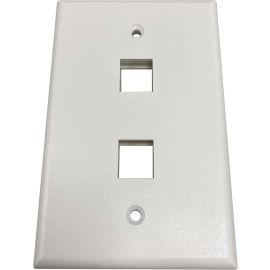 Tripp Lite by Eaton Safe-IT 2-Port Single-Gang Keystone Wall Plate, Antibacterial, Ivory Matte, TAA