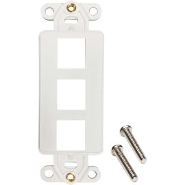 Tripp Lite by Eaton Safe-IT 3-Port Antibacterial Wall-Mount Insert, Decora Style, Vertical, Ivory, TAA