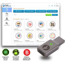 Kanguru Defender LifePlanner 16GB Secure, Personal Life Organizer, Encrypted Flash Drive