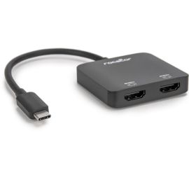 Rocstor Premium USB-C to Dual HDMI Multi Monitor Adapter - HDMI 4K 60Hz - USB Type- C 2-Port Multi Monitor MST Hub Adapter- for PC/Windows - 4Kx2K Resolutions up to 3840x2160 @ 60Hz - For Notebook/Desktop PC - USB-C to