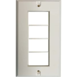 Tripp Lite by Eaton 4-Port UK-Style Gang Frame for 6C-Type Insert Module, White