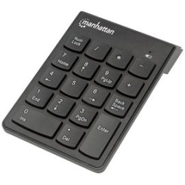 NUMERIC WIRELESS USB KEYPAD, WITH USB MICRO RECEVIER, 18 FULL-SIZE KEYS, BLACK .