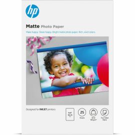 HP MATTE PHOTO PAPER, 48 LB, 4 X 6 IN, 25 SHEETS