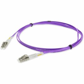 ADDON 5M LC (MALE) TO LC (MALE) OM4 STRAIGHT VIOLET DUPLEX FIBER OFNR (RISER-RAT