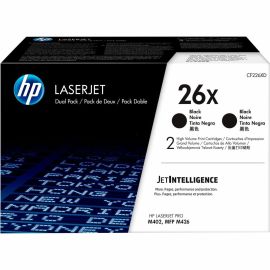 HP 26X (CF226XD) Original High Yield Laser Toner Cartridge - Black - 2 / Carton