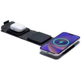 mophie snap+ multi-device travel charger - universal wireless charger for AirPods, Apple Watch, iPhones, & Qi-enabled devices - wireless charging hub