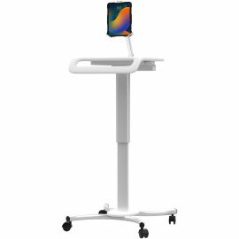 CTA Digital Height-Adjustable Rolling Security Medical Workstation Cart for 7-14 Inch Tablets