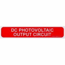 SOLAR LABEL 1X6 DC OUTPUT C