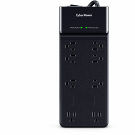 CYBERPOWER CSB806R1 SURGE 8 OUTLET 4800J 6FT CORD BLK