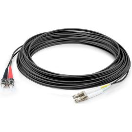 AddOn 2m LC (Male) to ST (Male) Black OM3 Duplex Plenum-Rated Fiber Patch Cable